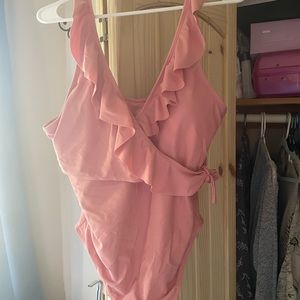 Nursing & Maternity One Piece Wrap Swimsuit